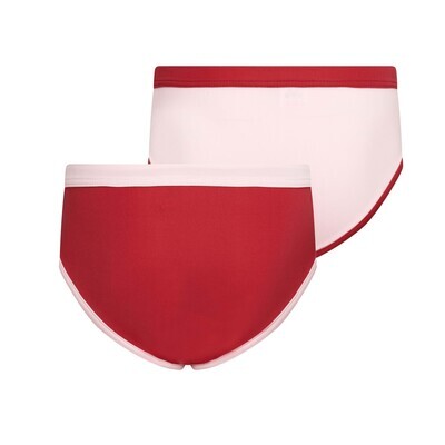 (03-233) Meisjes slip Mix and Match 2-Pack rose/rood 158/164