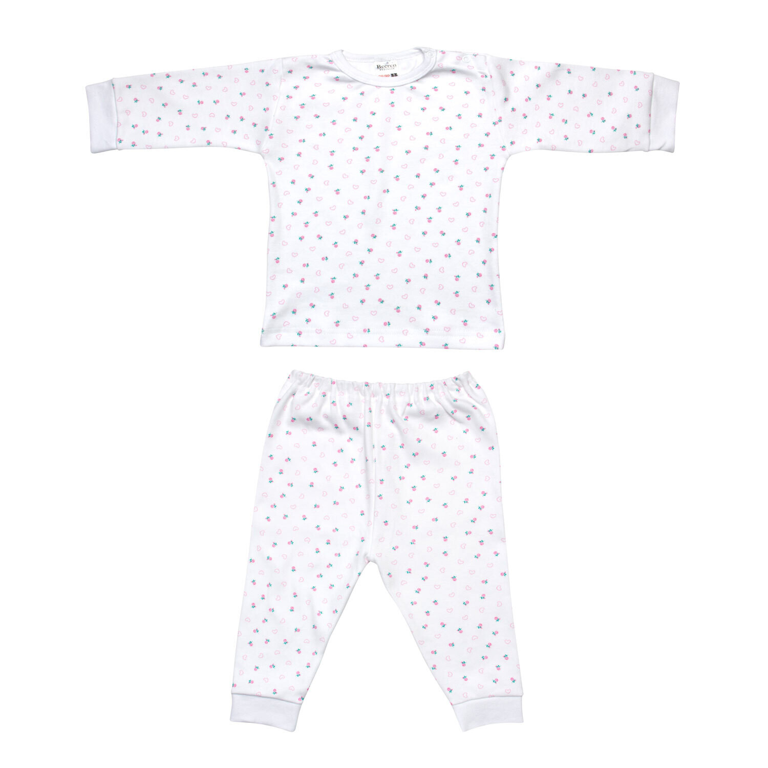 (24-008) Baby pyjama Bloem rose 50/56