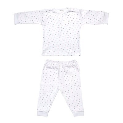 (24-008) Baby pyjama Bloem rose 50/56