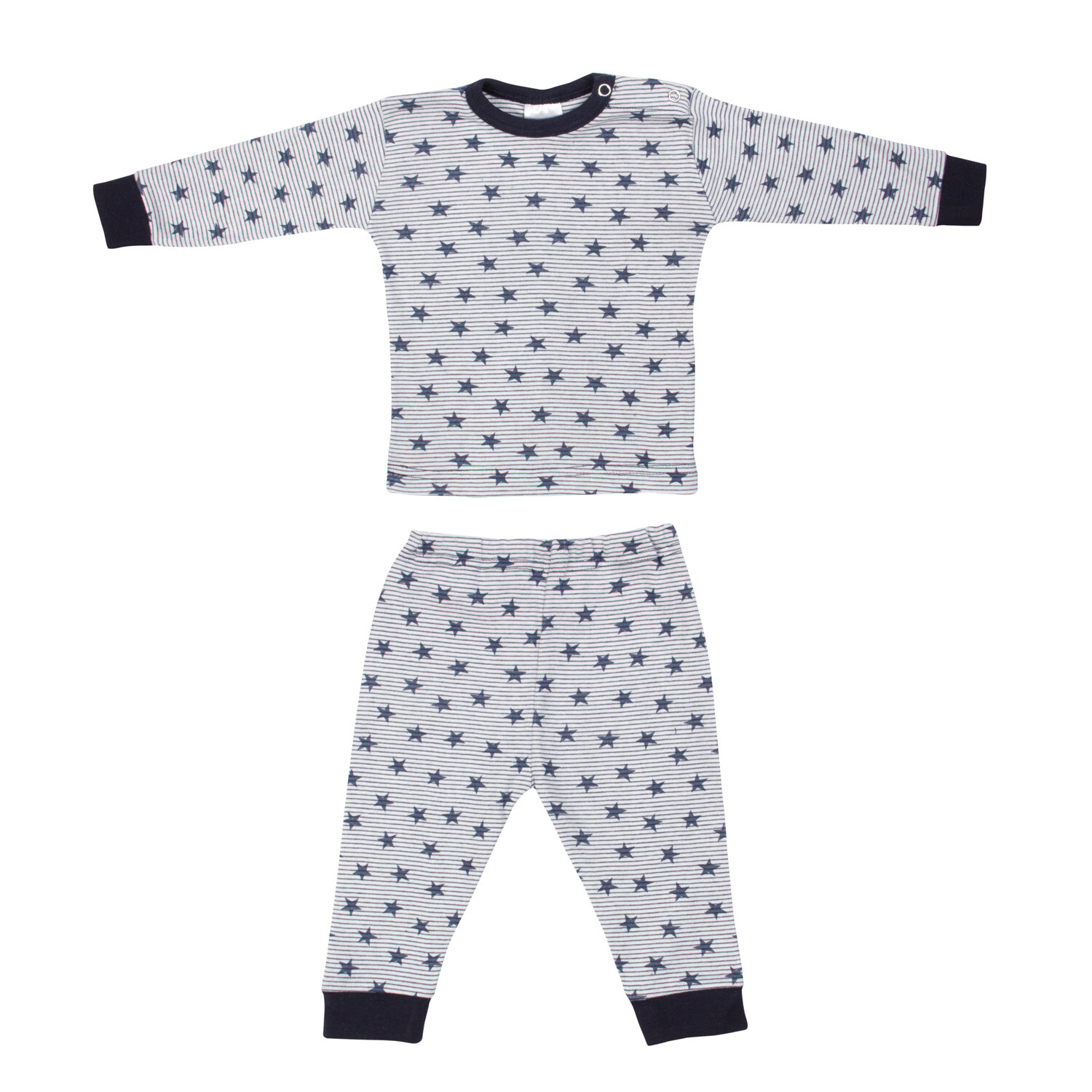 (24-019) Baby pyjama Stripe star marine 62/68