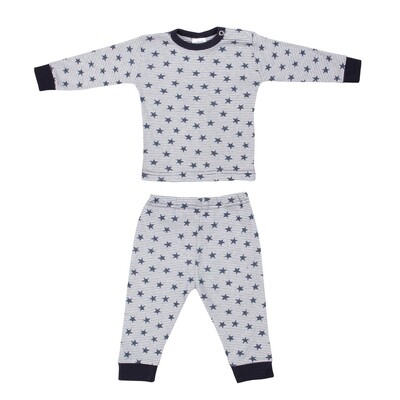 (24-019) Baby pyjama Stripe star marine 74/80