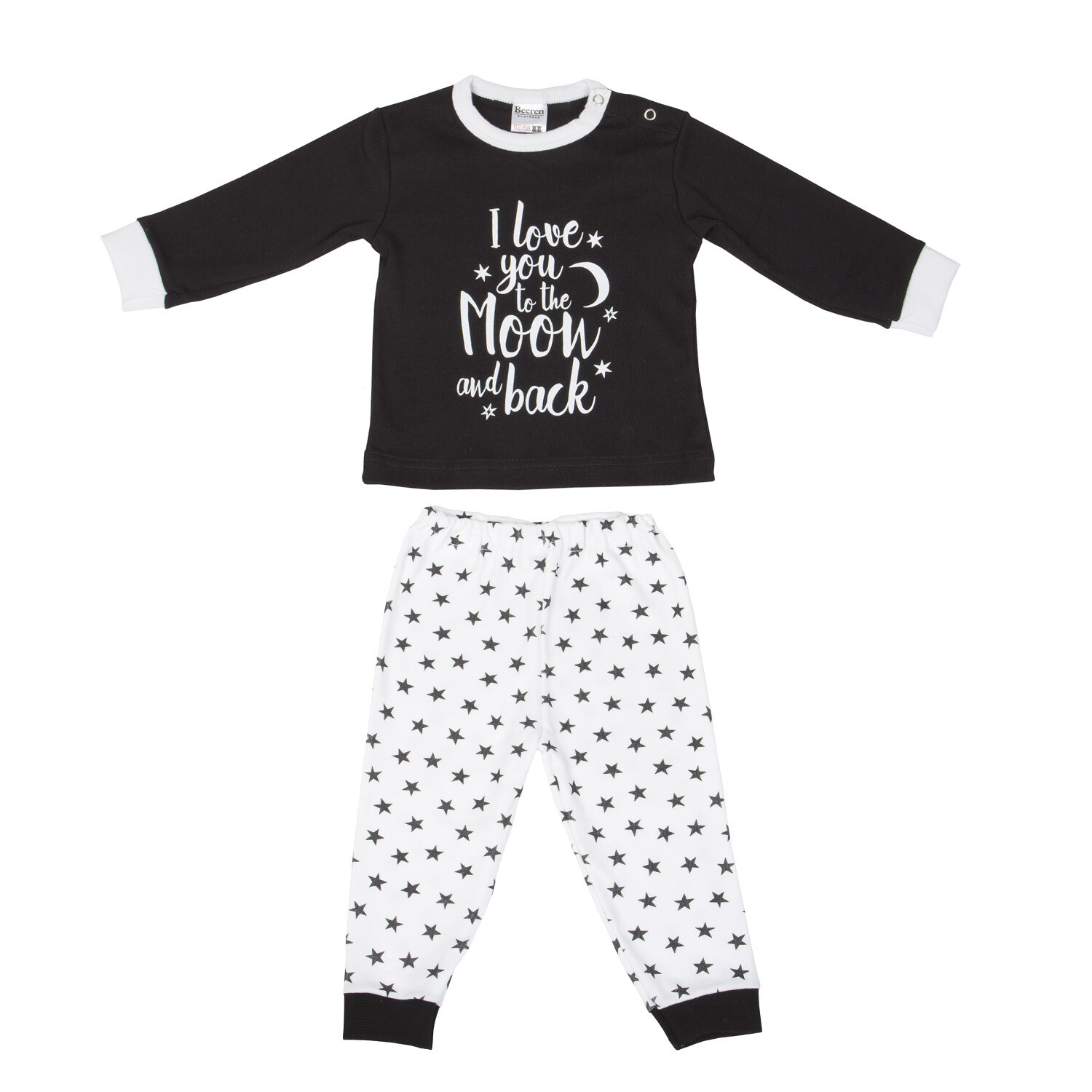 (24-020) Baby pyjama Love you zwart 86/92