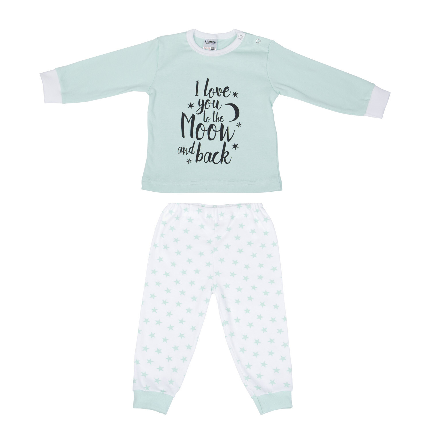 (24-020) Baby pyjama Love you mint 74/80