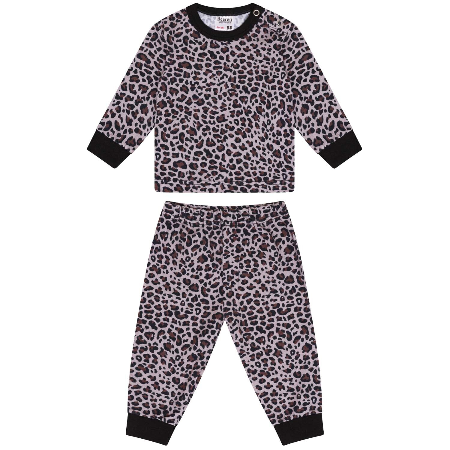 (24-025) Baby pyjama Leopard bruin 74/80