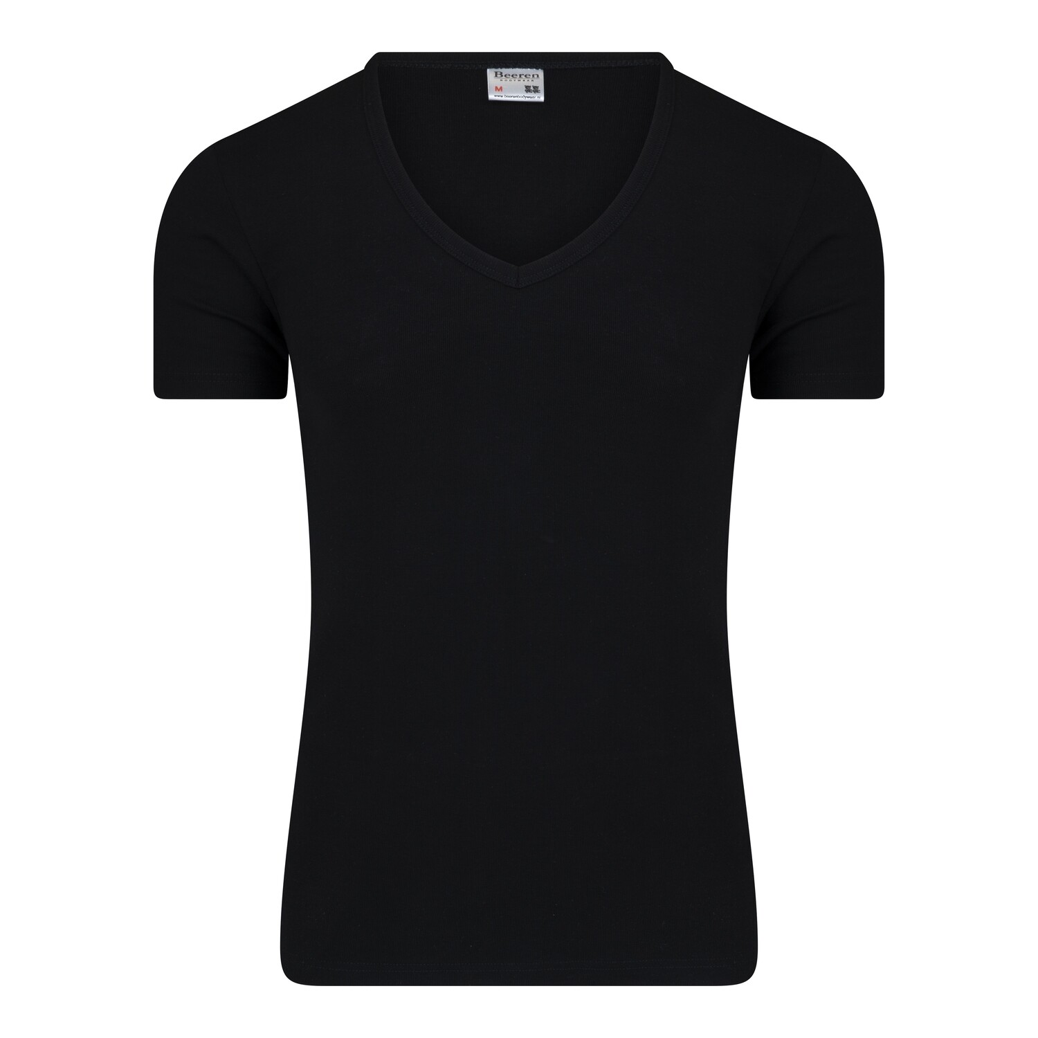 (11-518) Heren T-shirt diepe V-hals M3000 zwart L