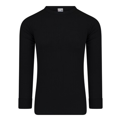 (11-579) Heren T-shirt R-hals M3000 lange mouw zwart XL
