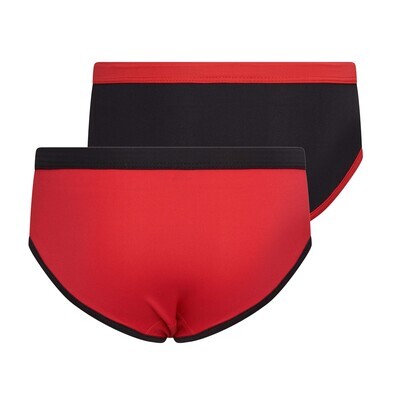 (03-233) Meisjes slip Mix and Match 2-Pack rood/zwart 134/140