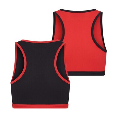 (08-251) Meisjes hesje Mix and Match 2-Pack rood/zwart 134/140