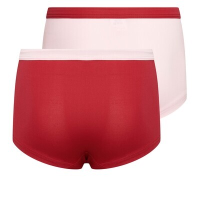 (21-171) Meisjes boxershort Mix and Match 2-Pack rose/rood 122/128