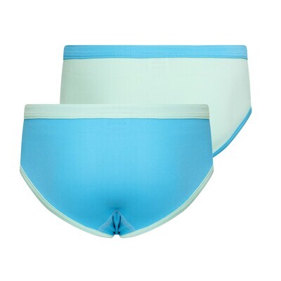 (03-233) Meisjes slip Mix and Match 2-Pack turquoise/mint 170/176