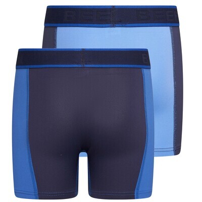 (19-750) Jongens boxershort Mix and Match 2-Pack blauw/donkerblauw 110/116
