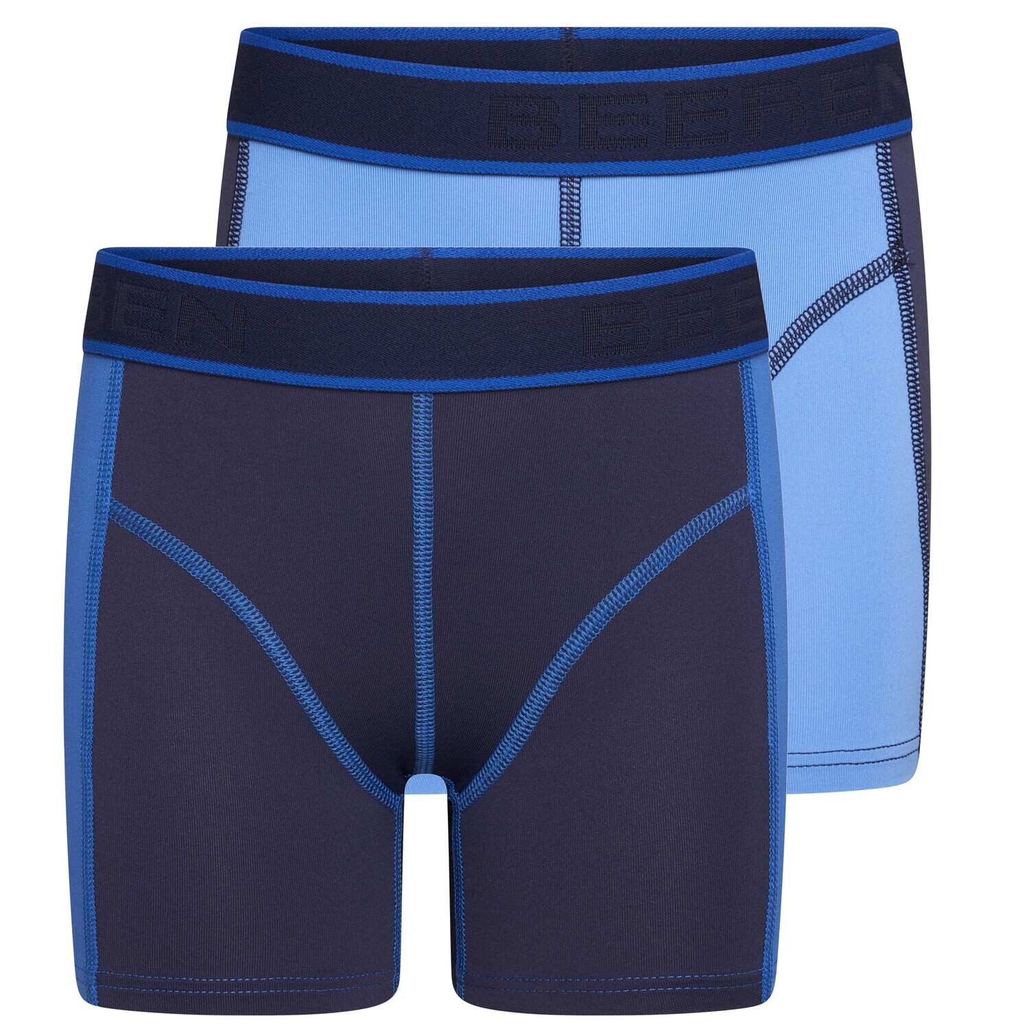 (19-750) Jongens boxershort Mix and Match 2-Pack blauw/donkerblauw 110/116