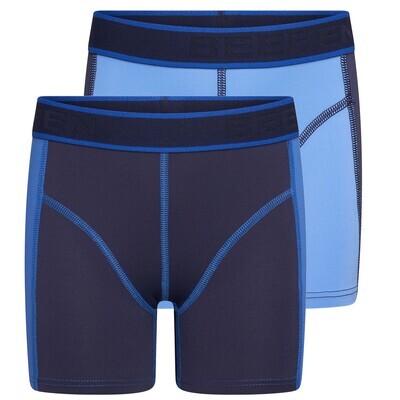 (19-750) Jongens boxershort Mix and Match 2-Pack blauw/donkerblauw 134/140