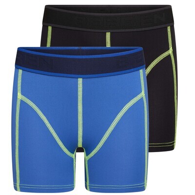 (19-751) Jongens boxershort Mix and Match 2-Pack blauw/zwart 170/176