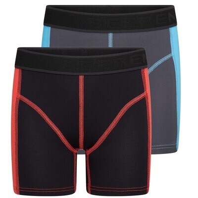 (19-750) Jongens boxershort Mix and Match 2-Pack koraal/turquoise 110/116