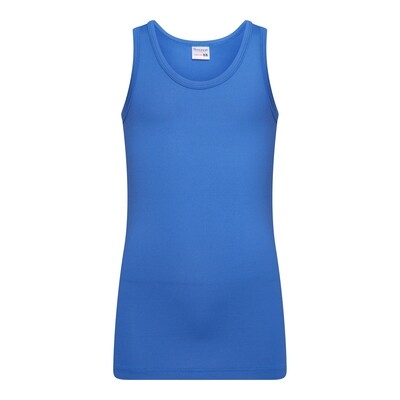 (10-213) Jongens singlet Mix and Match blauw 158/164