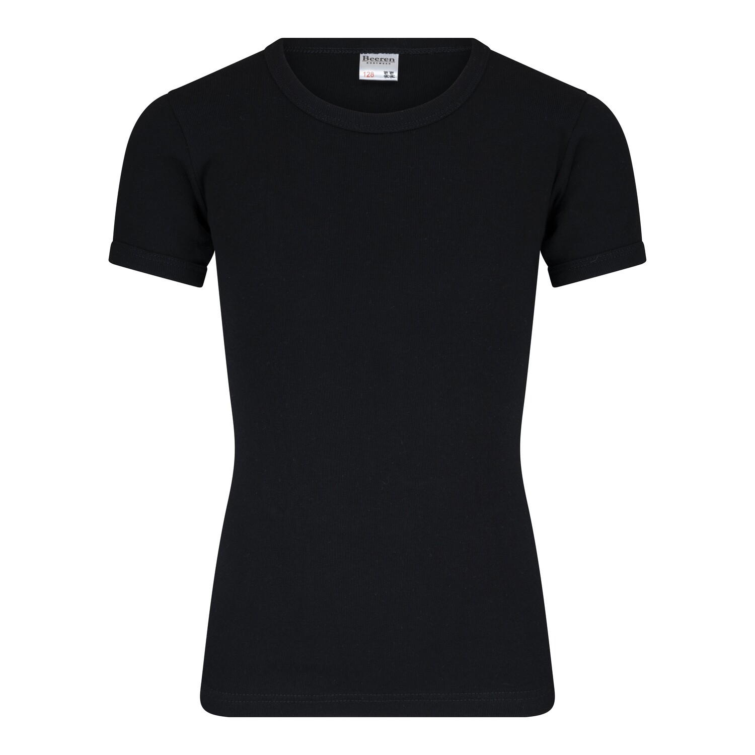 (13-186) Jongens T-shirt korte mouw M3000 zwart 104