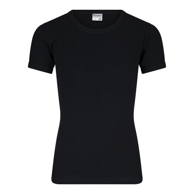(13-186) Jongens T-shirt korte mouw M3000 zwart 116