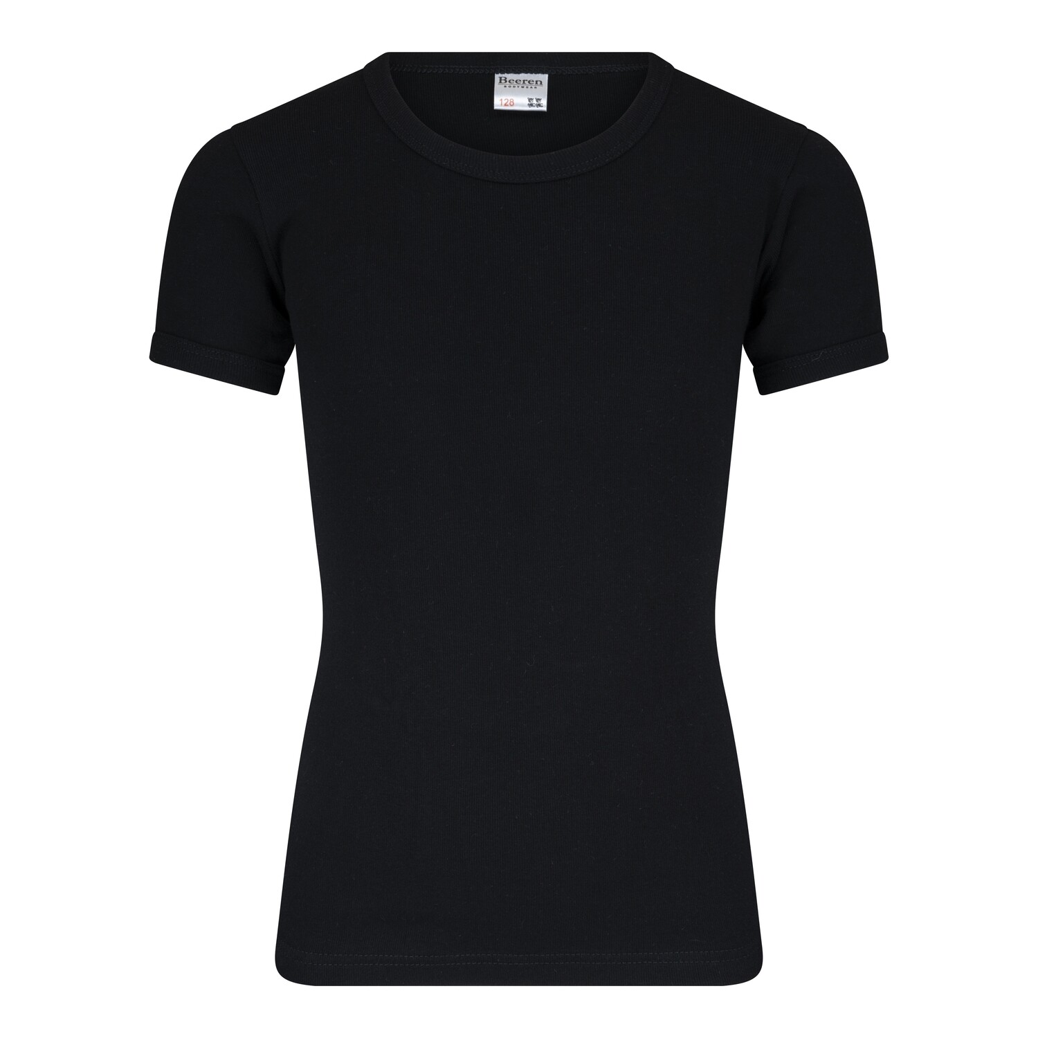 (13-186) Jongens T-shirt korte mouw M3000 zwart 128