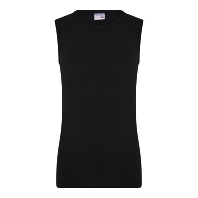 (13-111) Jongens mouwloos Comfort feeling zwart 152/164