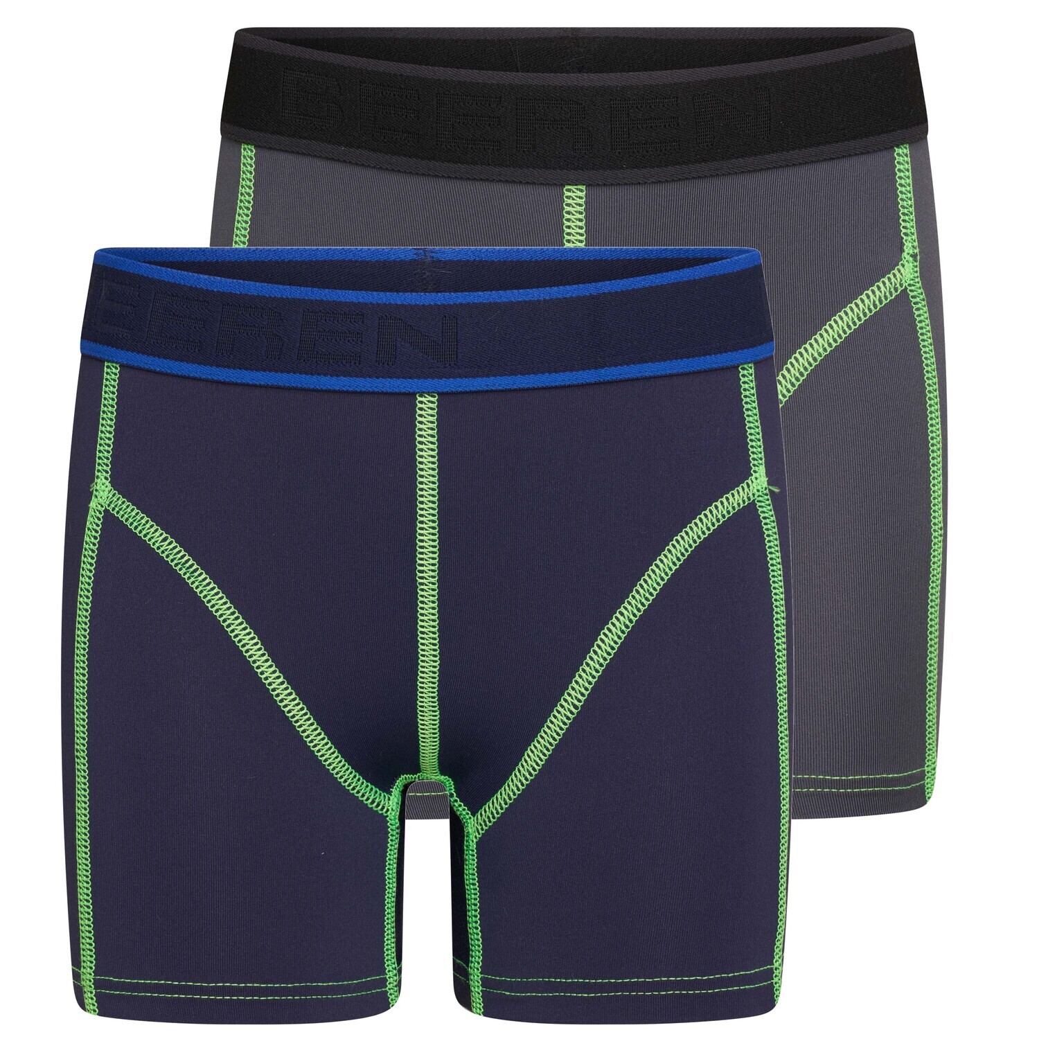 (19-751) Jongens boxershort Mix and Match 2-Pack donkerblauw/grijs 146/152