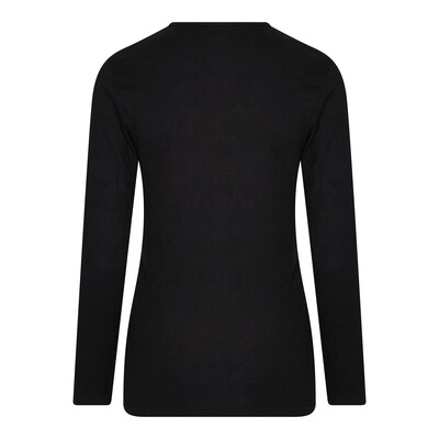 (07-486) Dames onderblouse Thermo lange mouw zwart M