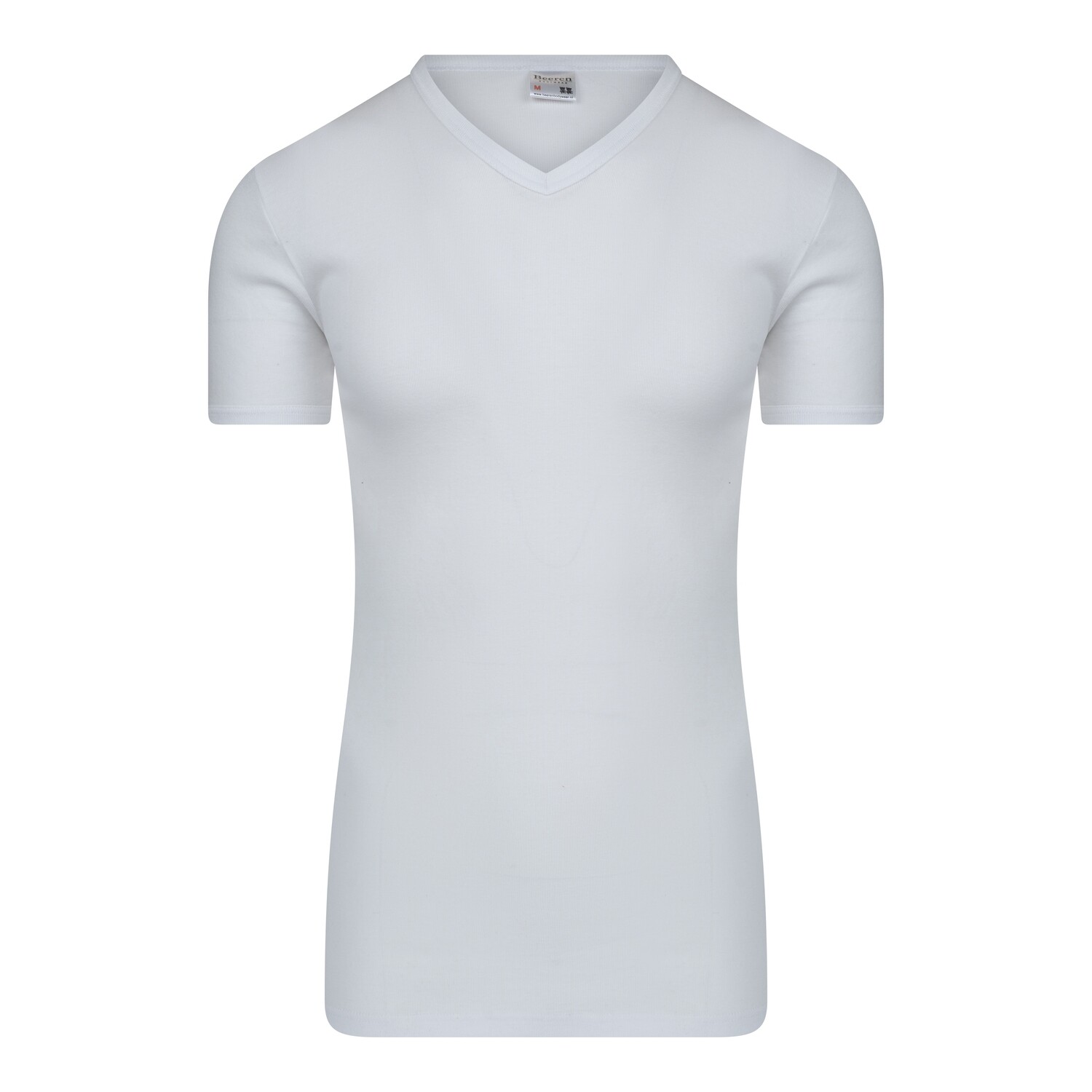 (11-540) Heren T-shirt V-hals extra lang wit L