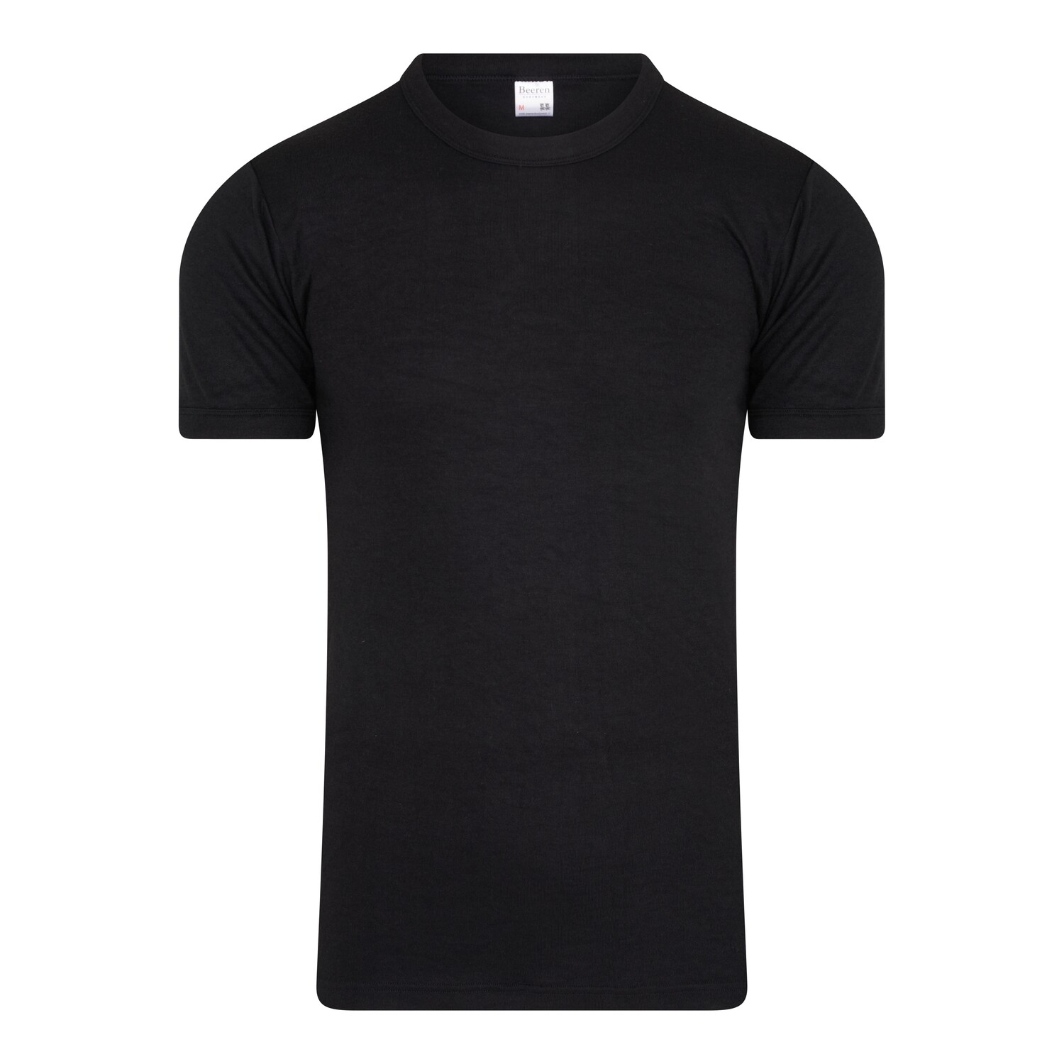 (12-640) Heren hemd korte mouw Thermo zwart XL