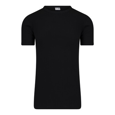 (11-540) Heren T-shirt V-hals extra lang zwart L