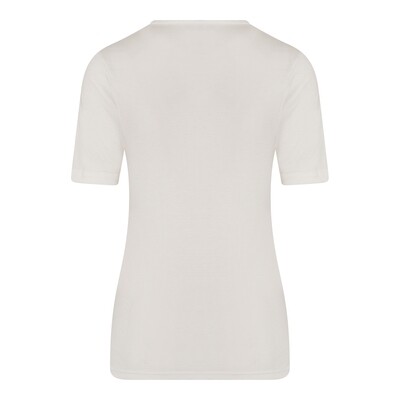 (07-485) Dames onderblouse Thermo korte mouw wolwit L
