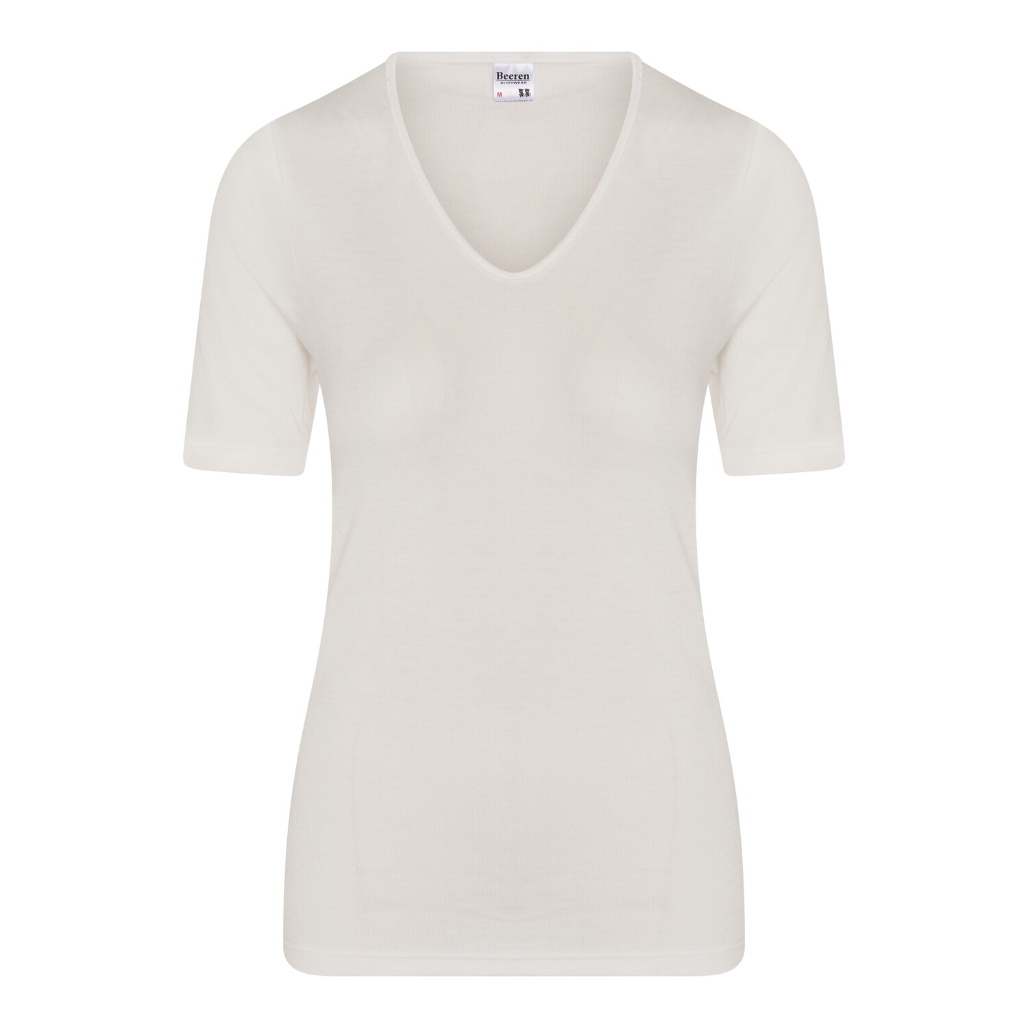 (07-485) Dames onderblouse Thermo korte mouw wolwit L