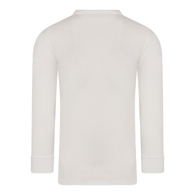 (12-641) Heren hemd lange mouw Thermo wolwit XXL