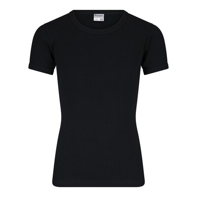 (13-186) Jongens T-shirt korte mouw M3000 zwart 176