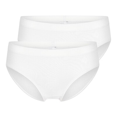 (01-534) Dames midi basic(M045) 2-pack wit S