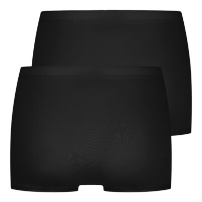 (16-431) Dames boxer basic(M045) 2-pack zwart L