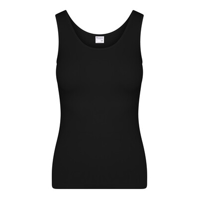 (07-577) Dames singlet basic(M045) zwart M
