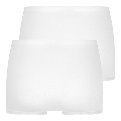 (16-431) Dames boxer basic(M045) 2-pack wit S
