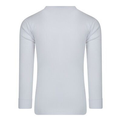 (11-579) Heren T-shirt R-hals M3000 lange mouw wit M