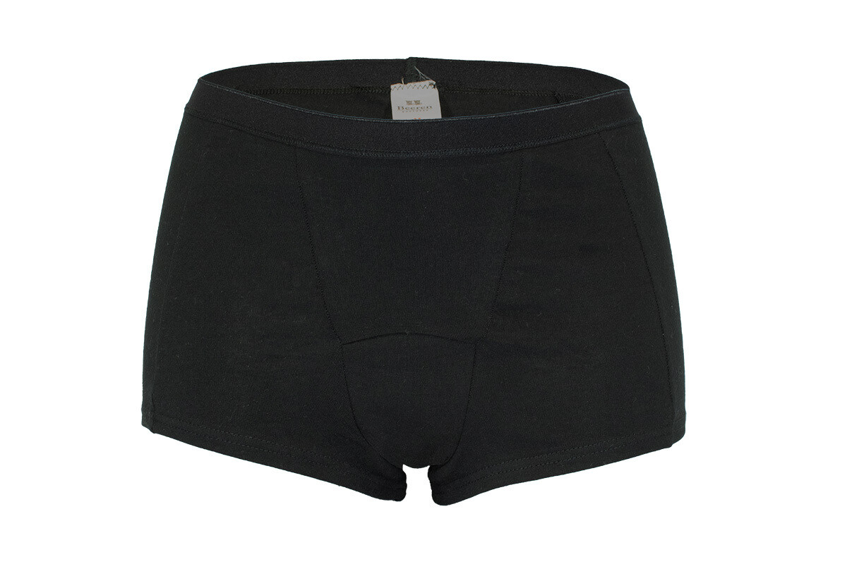 (16-433) Dames period short heavy flow zwart XL