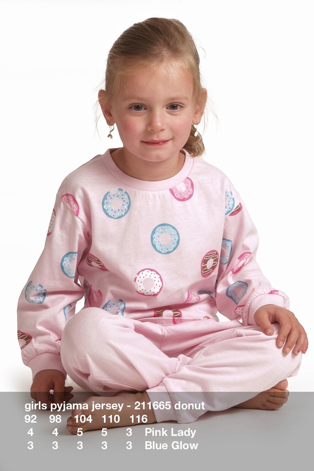 Meisjes pyjama jersey 211665 Donut
