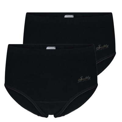 (01-445) Dames taille slip 2-pack Julia zwart XL