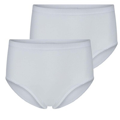 (01-488) Dames midi slip 2-pack Briljant wit L
