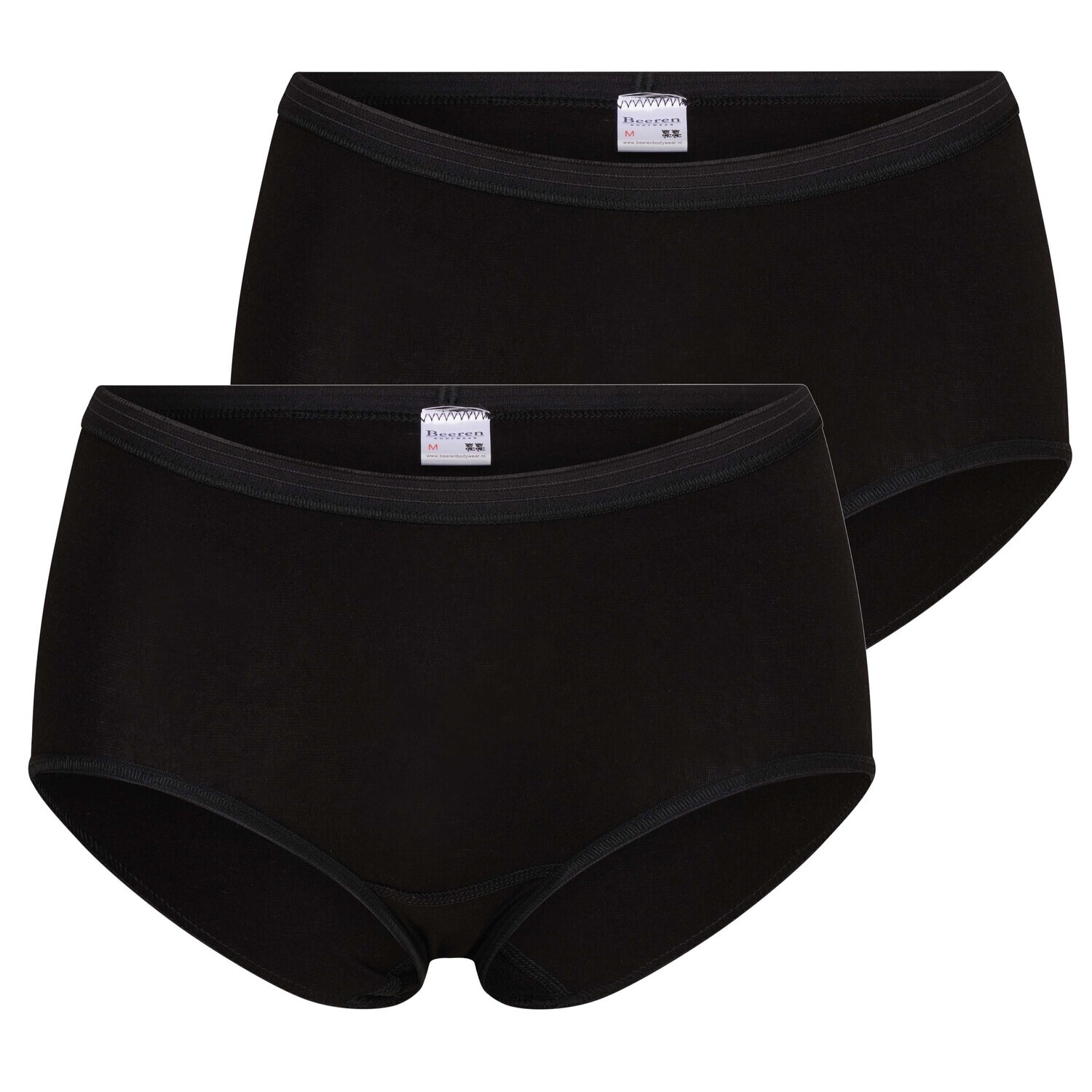 (01-404) Dames slip 2-pack midi Comfort feeling zwart XXL