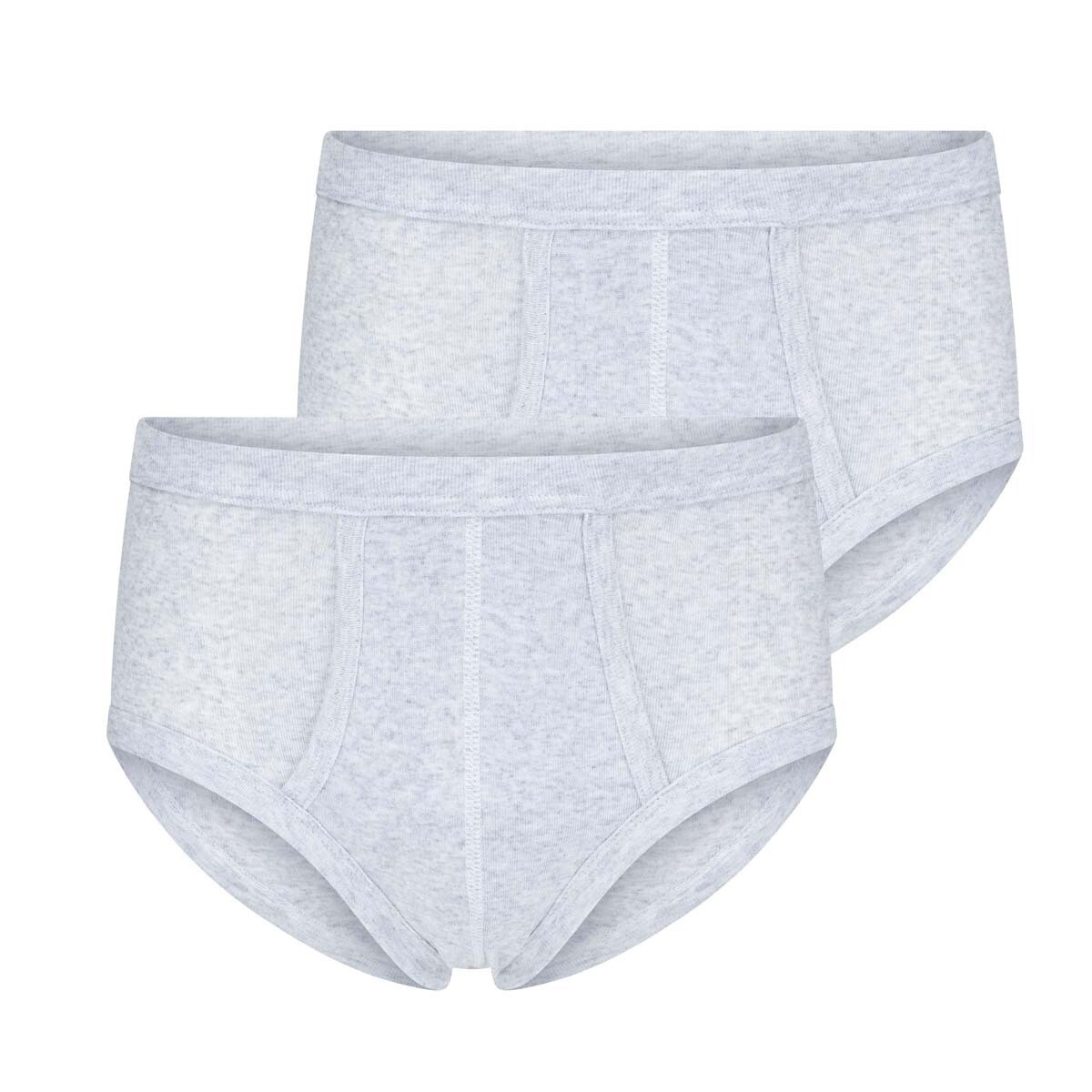 (04-417) Heren slip 2-pack M3000 grijs gebleekt M
