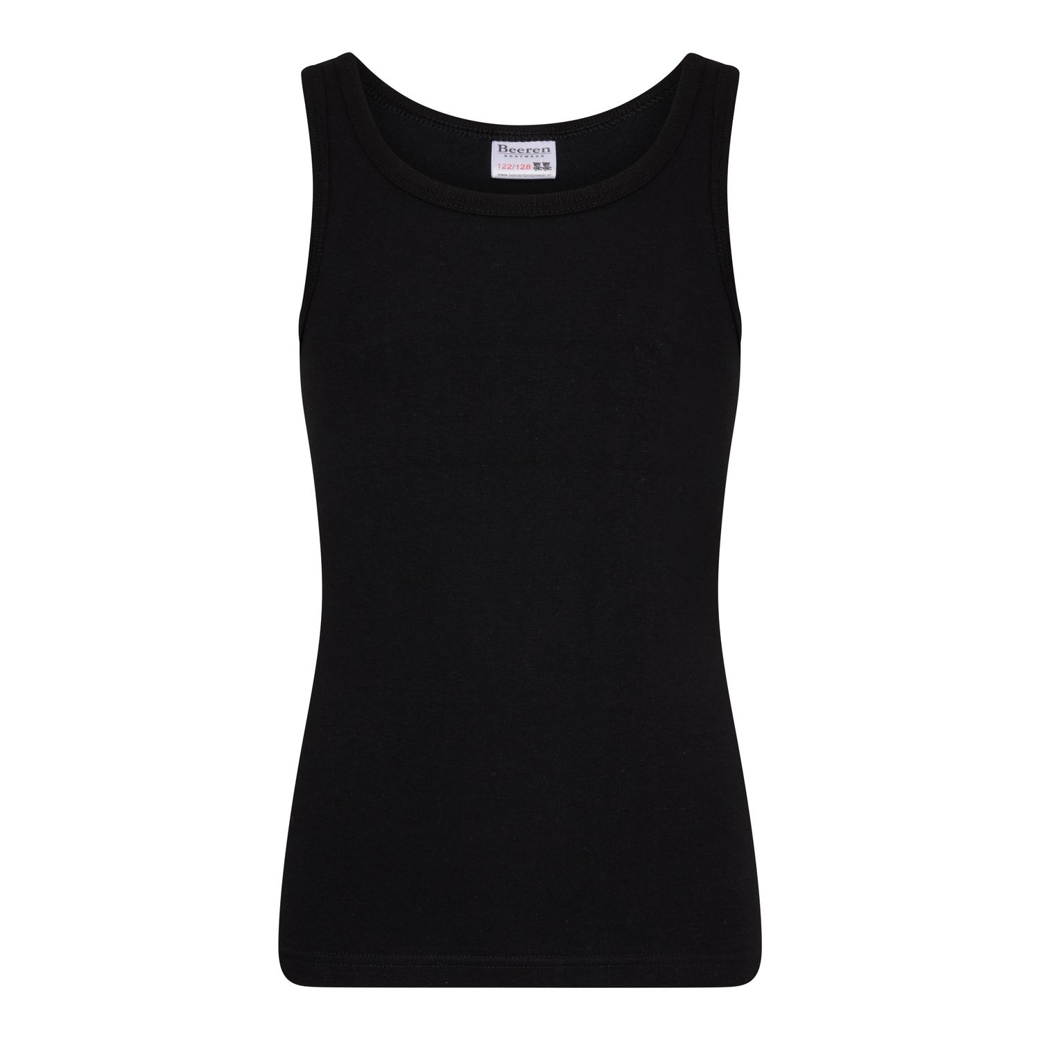 (10-520) Jongens singlet Comfort feeling zwart 134/140
