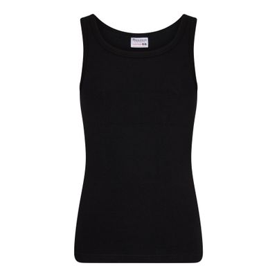 (10-520) Jongens singlet Comfort feeling zwart 134/140