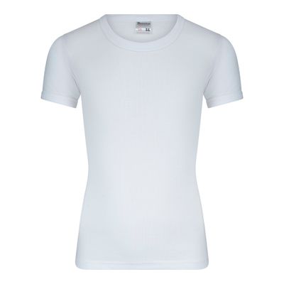 (13-586) Jongens T-shirt korte mouw M3000 wit 164