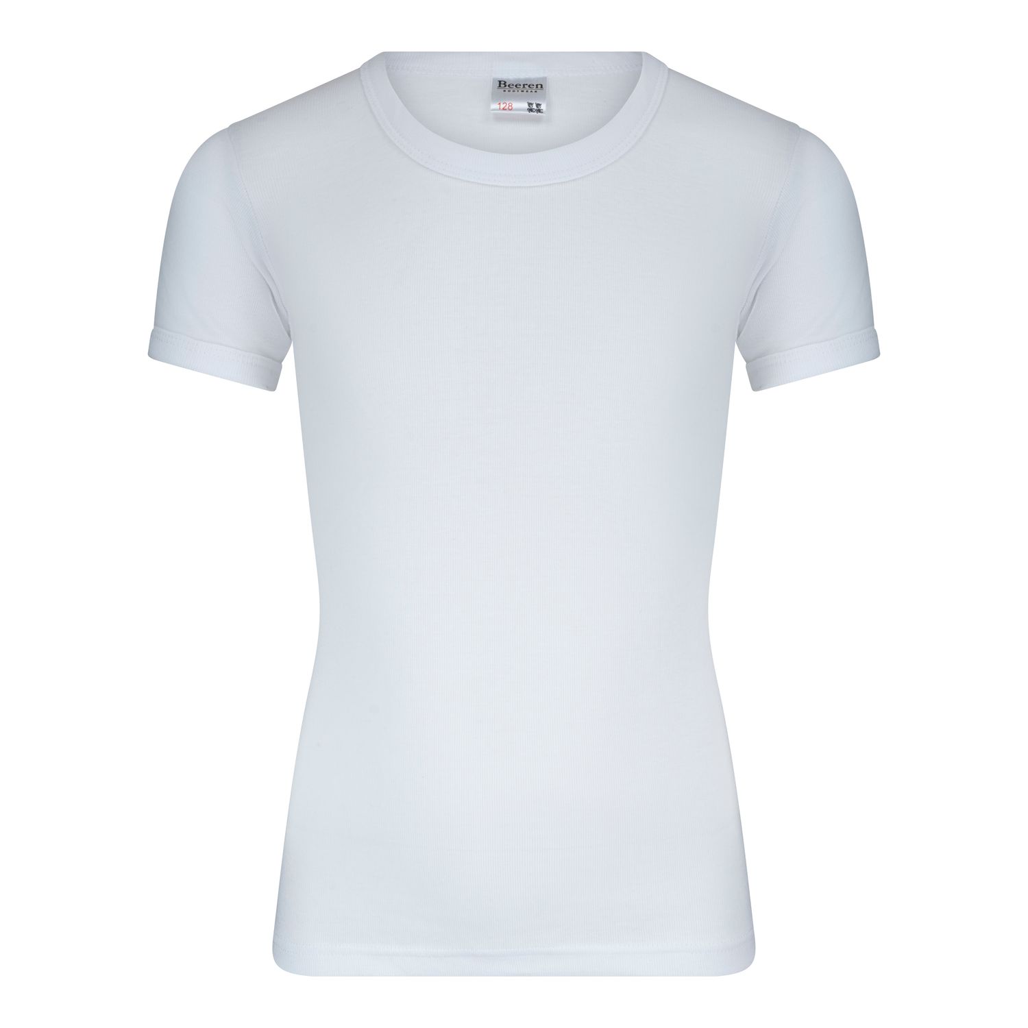 (13-586) Jongens T-shirt korte mouw M3000 wit 104