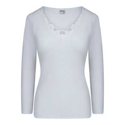 (07-416) Onderblouse Beatrix lange mouw wit XL