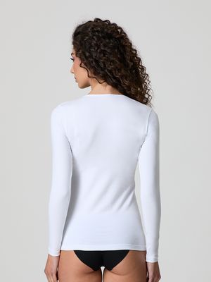 (4056) Jadea D. T-shirt RH lange mouw wit